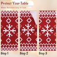 thumbnail image 5 of Christmas Tablecloth Red and White Christmas Decor Boho Table Cloth Rectangle Table for Xmas Parties Holiday Dinner Tabletop, Rectangle, 60" x 120", 5 of 6