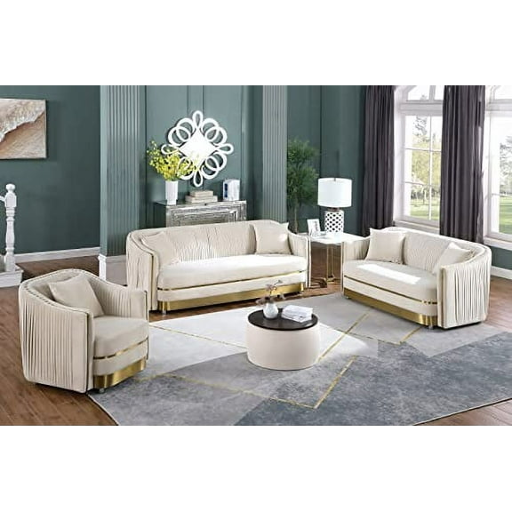 Polibi Round Ottoman Set with Storage, 2 in 1 combination, Round Coffee Table, Square Foot Rest Footstool for Living Room Bedroom Entryway Office,Beige