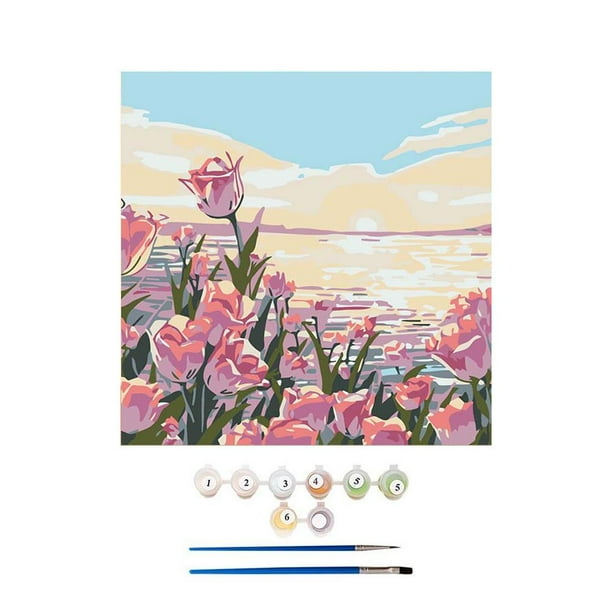 Pintura al óleo EZLIFE DIY pintada a mano paisaje decorativo para colorear A1M9