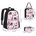 thumbnail image 2 of Easygdp Eiffel Tower and Butterflies Mochila para Niños y Niñas con Set de Caja de Almuerzo y Estuche para Lápices 3 en 1, Mochila Escolar Estampada para Adolescentes, 2 of 7
