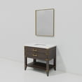 thumbnail image 4 of Norwalk 36 in W Brown Oak Single Bath Vanity White Quartz Top and 34 in Mirror, 4 of 8