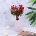 thumbnail image 6 of ROMANSENTIAL 5Pcs Red Artificial Berries PVC Picks for Christmas Flower Basket Decor, 6 of 8