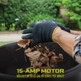 thumbnail image 2 of Restored Sun Joe SDJ617E Bladeless Electric Leaf Mulcher + Shredder 15 Amp 8,000 RPM Mulches Up to 55 Gallons of Leaves Per Minute Black (Refurbished), 2 of 9