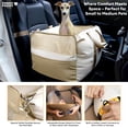 thumbnail image 4 of Asiento de coche para perros FUNNY FUZZY, impermeable, beige, hasta 16 kg, 4 of 9
