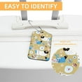 thumbnail image 3 of Square PU Leather Luggage Tags - 2 Pack with Privacy Cover and Stainless Steel Ring - Suitable for Travel, Backpack, Handbag - Suitcase Tags, Travel Tag Cartoon Dog Puppy, 3 of 7