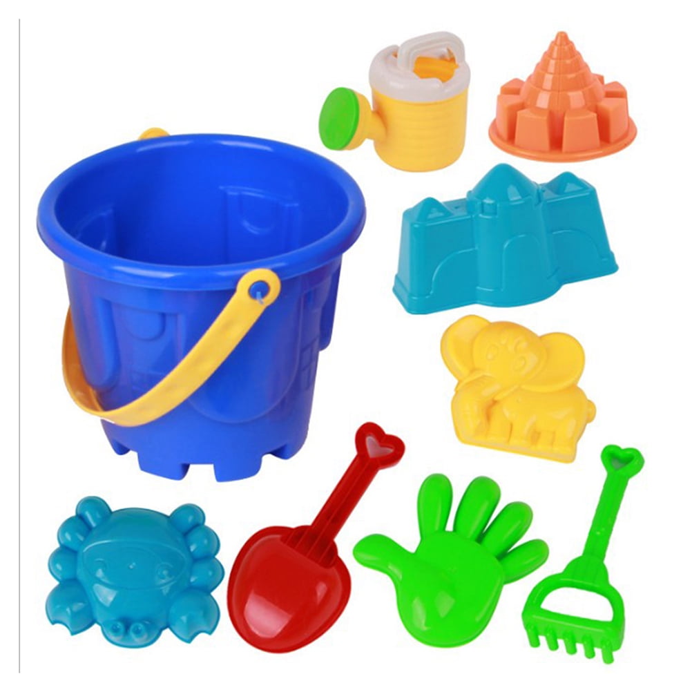 9Pcs Castle Sand Tools Beach Set Multicolor Creative Sand Mold Kits
