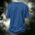 thumbnail image 6 of KLHDSF Mens Casual Halloween Print Top Lightweight Breathable Daily T-Shirt Round Neck Short Sleeve Loungewear Blue M, 6 of 6