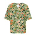 thumbnail image 5 of Jjayotai Summer Tops for Women, V Neck Blouses, Short Sleeve Dressy Shirts, Casual Tunic Top, Womens Graphic T Shirts, Women's T-Shirts Multicolor^14 L, 5 of 5