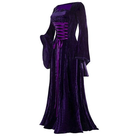 

Women s Long Dress Vintage Long Sleeve Floor Length Dress Elegant Party Dresses