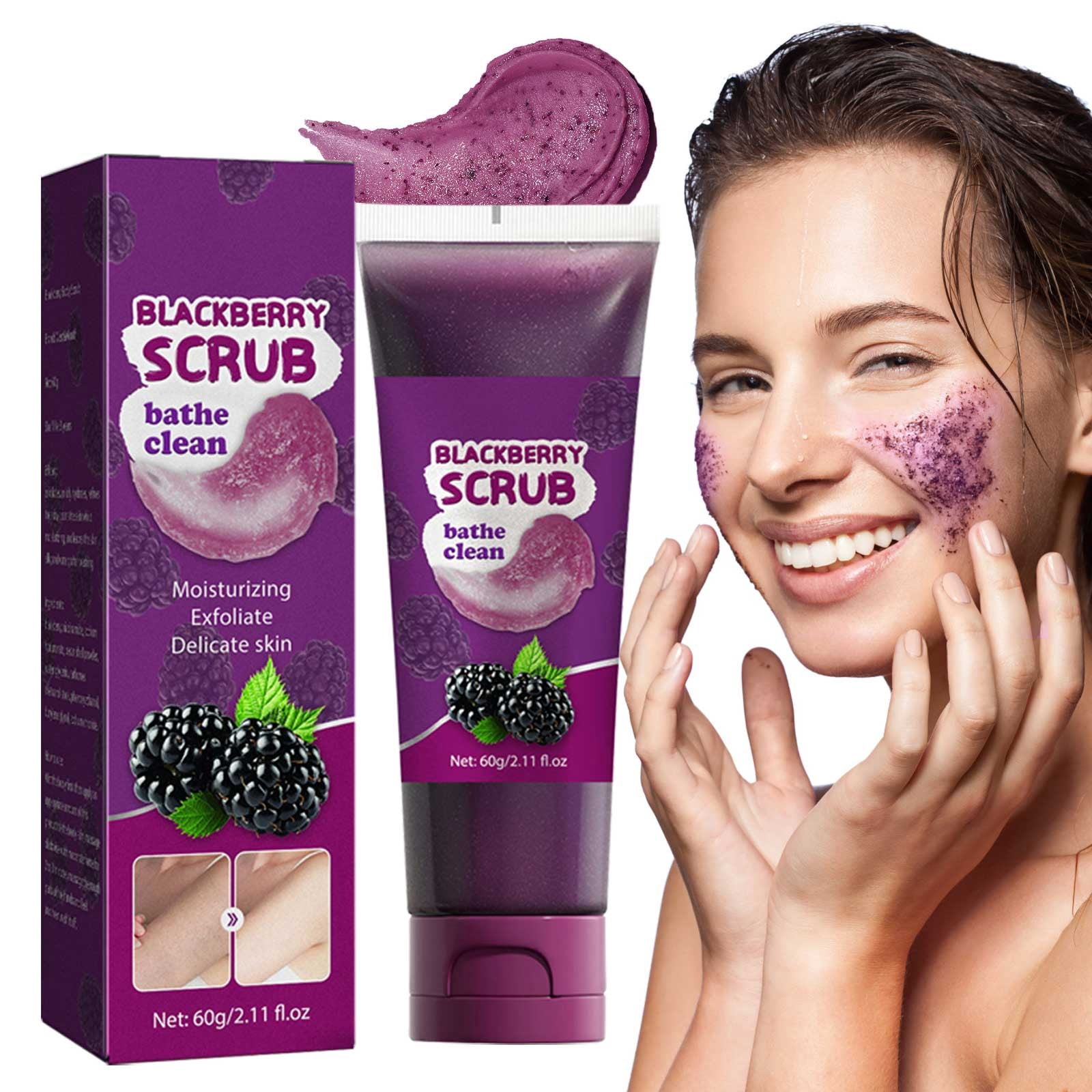 Blackberrys Body Scrub Smooth Skin Moisturizing Skin Cleansing Improve