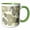 Green/White, variant on 3drose, Gray White N Muted Lime, 11oz Mug