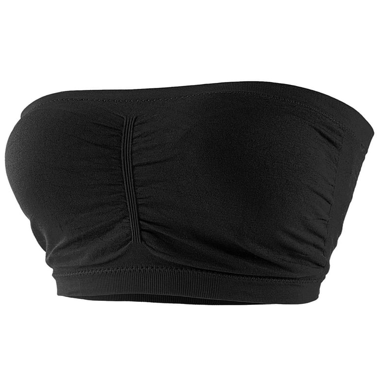 nvede Ultimate Lifter Stretch Strapless Bra, Women Seamless Bandeau Bra,  Womens Bandeau Bra Strapless Bra (Black,S) at  Women's Clothing store