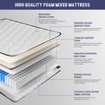 thumbnail image 5 of Oyajia 12 Inch Memory Foam and Spring Hybrid Mattress - Medium Firm Feel - Quality Comfort and Adaptive Support - Breathable - Cooling - for Guest and Kids Bedroom - King Mattress, 5 of 9