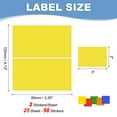thumbnail image 2 of Uxcell Color Coding Labels Rectangular Colored Labels Sticker Moving Stickers Tags for Inventory Packing Box Yellow, 2 of 6