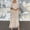 Khaki, variant on Women's 3/4 Sleeve Round Neck Layered Summer Large Size Maxi Dresses Sleeve Button Down Abaya Casual Dress Dubai Outfits Suit for Women Long Sleeve Maxi Dress Nation of Islam Shirt Two Piece Long Prom