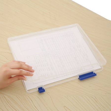 

Cuoff Home Decor A4 Transparent Storage Box Clear Plastic Document Paper Filling Case File Box Room Decor
