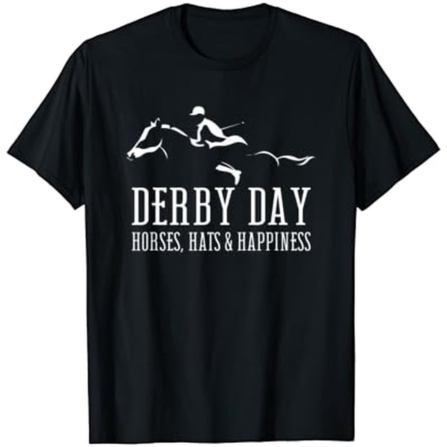 Derby Day T-Shirt de Course Jockey Kentucky en Soie et Chapeaux de Cheval