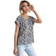 thumbnail image 3 of Blusa Floerns de manga corta para mujer, casual, de negocios, con lunares, 3 of 5