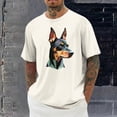 thumbnail image 3 of Rvwovn Men's Casual Short Sleeve T-Shirt Geometric Animal Graphic Crewneck Tees for Everyday Wear, 3 of 5