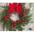 thumbnail image 7 of YIFUNIN 4pc 26cm Christmas Kitchen Cabinet Wreaths with Plaid Bow Ribbon, Mini Christmas Wreaths with Berries and Bow for Kitchen Window Outdoor Indoor Holiday Decor, 7 of 7