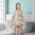 thumbnail image 6 of Colorful Cute Sports Balls Pattern Hooded Bath Towel，50"x30" for Ages 3 To 12 Kids, Quick Dry Lightweight Soft Microfiber Hood Beach Towel Cover Up for Kids, 6 of 7