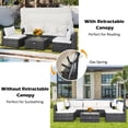 thumbnail image 2 of 6 Pieces Patio Rattan Furniture Set with Retractable Canopy, 2 of 9