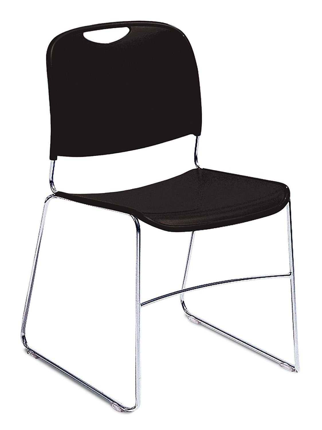 Nps 8510 Cn Ultra Compact Plastic Stack Chair 300 Lb Weight Capacity 17 1 2 Length X 22 1 2 Width X 31 Height Black Carton Of 4 Walmart Com
