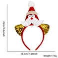 thumbnail image 2 of Yoyauz Christmas Bow Headband Christmas Bow Headband Red Green Headband Christmas Holiday Headband Cute Headband Ladies Girls Holiday Party Clothing Supplies Gifts, 2 of 5