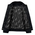 thumbnail image 4 of Maoxin Men's Coats Men's Stitching Drawstring Hooded Slim Fashion Jacket Coat Outwear Black M, 4 of 7