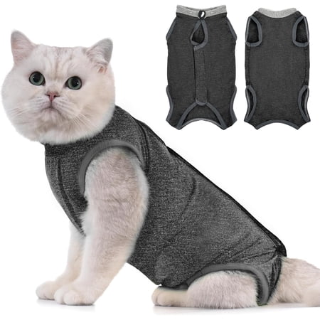 Cat Recovery Suit - Kitten Onesie for Cats After Surgery Cone of Shame Alternative Surgical Spay Suit for Female Cat Post-Surgery or Skin Diseases Protection