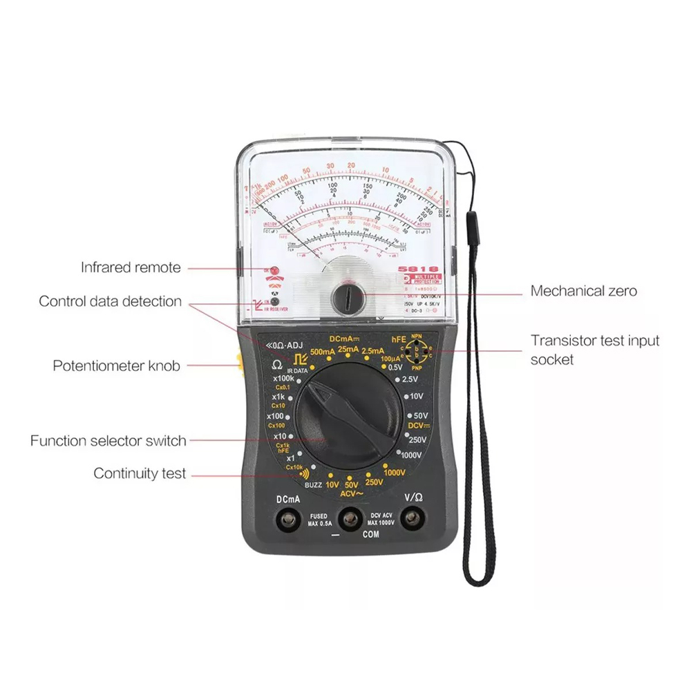 High Precision Portable Analog Multimeter AC/Voltmeter