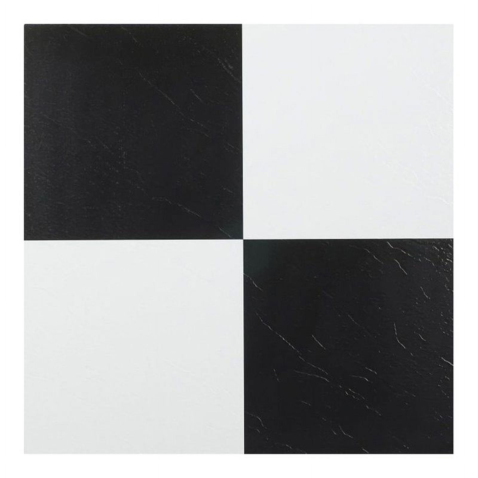 Mosaico Clasico Black & White 12x12 Self Adhesive Vinyl Floor Tile