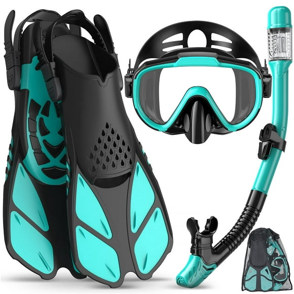 Set 4 en 1 de equipo de snorkel Ubekezele para adultos con bolsa de viaje