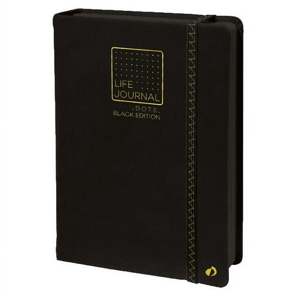 QUO VADIS - Carnet - Life Journal à Pois - Édition Noire - 6′′x81⁄4” - 215 pages