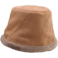 thumbnail image 6 of CoCopeaunts Reversible Bucket Hats Suede Fisherman Hat Double-Sided Wear Thickened Plush Brim Basin Hat Women Outdoor Keep Warm, 6 of 8