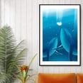 thumbnail image 2 of IDEA4WALL Framed Canvas Wall Art for Living Room, Bedroom Whale Canvas Prints for Modern Home Decoration Ready to Hang, 2 of 4