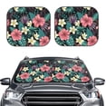 thumbnail image 2 of Gaeub Green Tropical Leaves Foldable Auto Sun Blocker Visor, Sunshade for Car Front Window, Keeps Your Vehicle Cool - Medium, 2 of 7