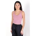 thumbnail image 2 of Ragstock Dusty Pink Ribbed Deep V Top, 2 of 4