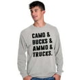 thumbnail image 3 of Camo Bucks Trucks Cute Hunter Son Men's Long Sleeve Tee T Shirt Brisco Brands X, 3 of 6