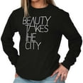 thumbnail image 3 of Beauty Takes City Sophisticated Women's Long Sleeve T Shirt Brisco Brands S, 3 of 6