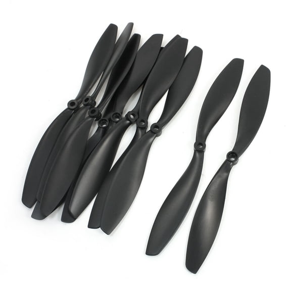 5 pares de hélices positivas y reversibles de 10x4.5R de 2 palas negras para multirrotor
