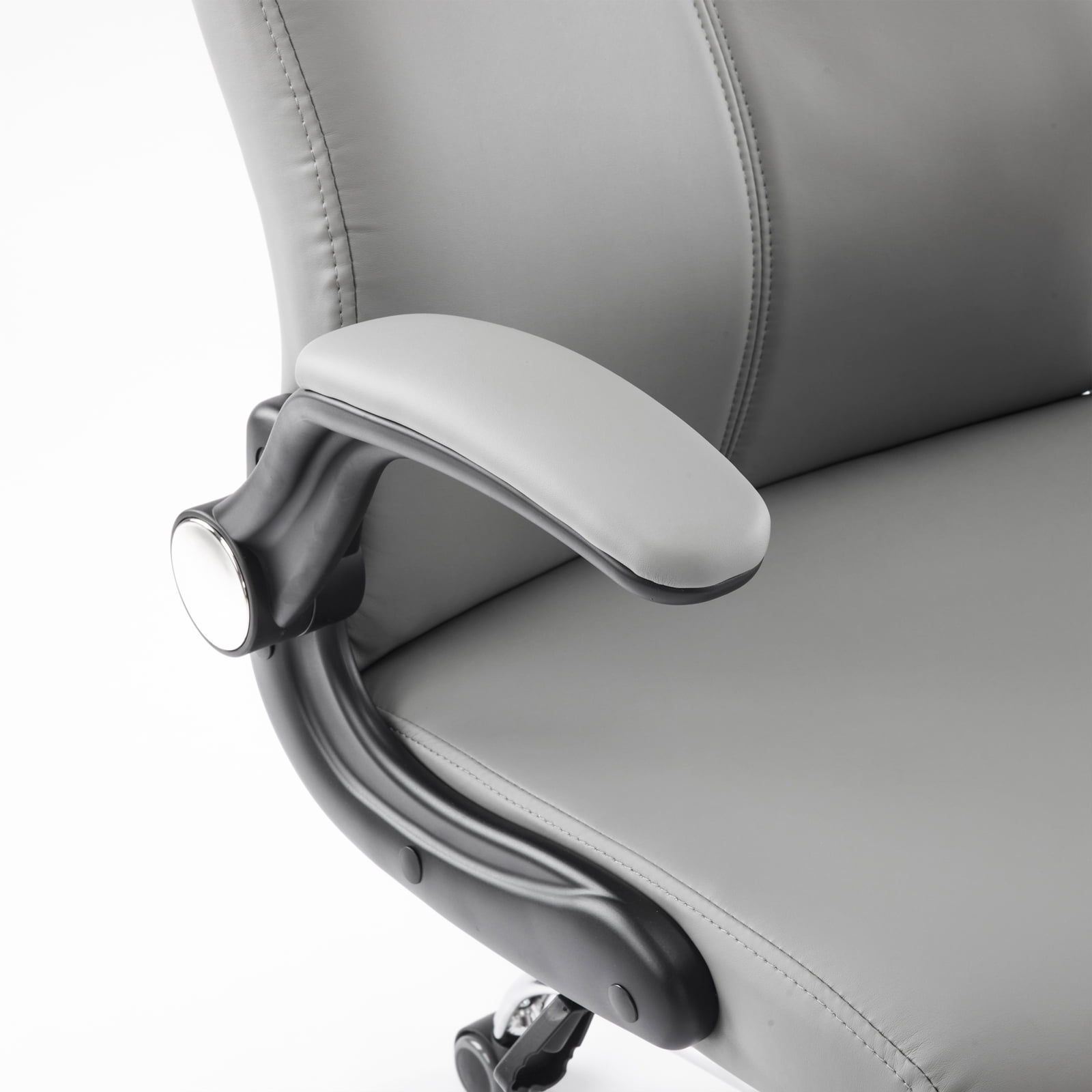 VERSA II Office Desk Chair, Customer Rolling Seat, Adjustable Height Lift Armrest, Conference Room, Reception, Waiting Area Chair, Storm Gray