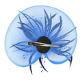 thumbnail image 3 of Bandeau en Filet Plumes Grandes Fleurs Fête Filles Femmes Fascinateur Couvre-Chef, 3 of 4