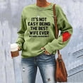 thumbnail image 2 of DondPO Womens Tops It's Not Easy The Best Wife Ever Sweatshirt Casual Shirts for Women Tshirt for Women Long Sleeve Shirts for Women, 2 of 4