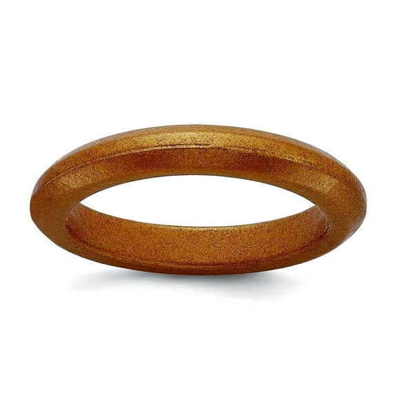 Silicone Metallic Bronze 3mm Band Size 8 Ring for Women and Men