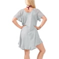 thumbnail image 3 of HAPPY BAY Women's Summer Relaxed Maternity House Wear Dresses M-L Silver, Solid, 3 of 5