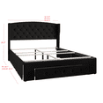 thumbnail image 2 of HMD Fauna Full Tufted Upholstered Storage Panel Bed, Black, 2 of 5