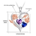 thumbnail image 4 of Midir&Etain Rose Heart Necklace Gifts for Women 18K White Gold Plated February September Birthstone Necklace Pendant Birthday Anniversary Christmas Jewelry Gift for Wife Her Mom, 4 of 7