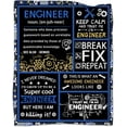thumbnail image 2 of Engineer Gifts, Engineer Gifts for Men, Engineer Blanket, Future Engineer Gifts, Gifts for Engineers, Mechanical Engineering Gifts Granduation Flannel Blanket 50"x60", 2 of 6