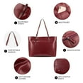 thumbnail image 5 of Kattee Vintage Genuine Leather Tote Shoulder Bag for Women Satchel Handbag with Top Handles, 5 of 6